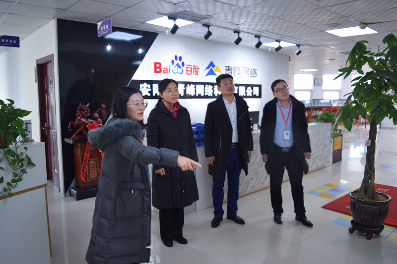 中共河南省委網信辦社評處處長李麗同志，中共安陽市委網信辦副主任、市互聯網行業(yè)黨委書記王曉萌同志蒞臨安陽青峰網絡參觀指導！